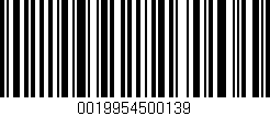 Código de barras (EAN, GTIN, SKU, ISBN): '0019954500139'