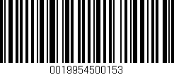 Código de barras (EAN, GTIN, SKU, ISBN): '0019954500153'