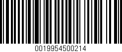 Código de barras (EAN, GTIN, SKU, ISBN): '0019954500214'