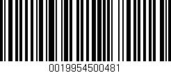 Código de barras (EAN, GTIN, SKU, ISBN): '0019954500481'