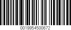 Código de barras (EAN, GTIN, SKU, ISBN): '0019954500672'