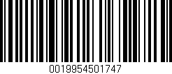 Código de barras (EAN, GTIN, SKU, ISBN): '0019954501747'