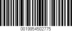 Código de barras (EAN, GTIN, SKU, ISBN): '0019954502775'