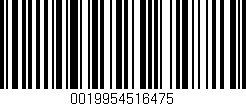 Código de barras (EAN, GTIN, SKU, ISBN): '0019954516475'