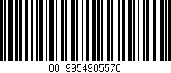 Código de barras (EAN, GTIN, SKU, ISBN): '0019954905576'