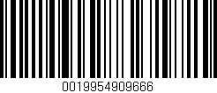 Código de barras (EAN, GTIN, SKU, ISBN): '0019954909666'