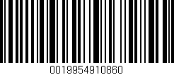Código de barras (EAN, GTIN, SKU, ISBN): '0019954910860'