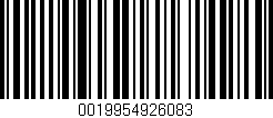 Código de barras (EAN, GTIN, SKU, ISBN): '0019954926083'