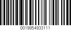 Código de barras (EAN, GTIN, SKU, ISBN): '0019954933111'