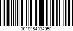 Código de barras (EAN, GTIN, SKU, ISBN): '0019954934958'
