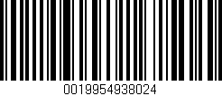Código de barras (EAN, GTIN, SKU, ISBN): '0019954938024'