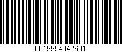 Código de barras (EAN, GTIN, SKU, ISBN): '0019954942601'