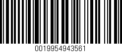 Código de barras (EAN, GTIN, SKU, ISBN): '0019954943561'