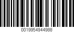 Código de barras (EAN, GTIN, SKU, ISBN): '0019954944988'