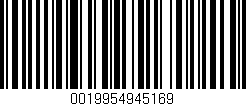 Código de barras (EAN, GTIN, SKU, ISBN): '0019954945169'