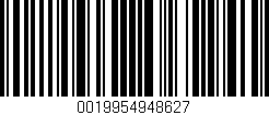 Código de barras (EAN, GTIN, SKU, ISBN): '0019954948627'
