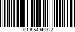 Código de barras (EAN, GTIN, SKU, ISBN): '0019954948672'