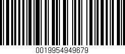 Código de barras (EAN, GTIN, SKU, ISBN): '0019954949679'