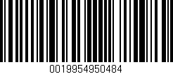Código de barras (EAN, GTIN, SKU, ISBN): '0019954950484'