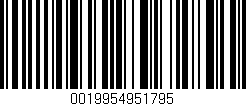 Código de barras (EAN, GTIN, SKU, ISBN): '0019954951795'