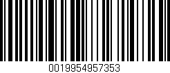 Código de barras (EAN, GTIN, SKU, ISBN): '0019954957353'
