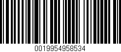 Código de barras (EAN, GTIN, SKU, ISBN): '0019954958534'