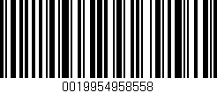 Código de barras (EAN, GTIN, SKU, ISBN): '0019954958558'