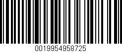 Código de barras (EAN, GTIN, SKU, ISBN): '0019954958725'