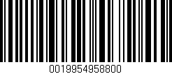 Código de barras (EAN, GTIN, SKU, ISBN): '0019954958800'