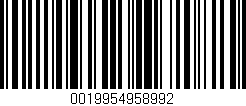 Código de barras (EAN, GTIN, SKU, ISBN): '0019954958992'
