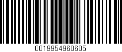 Código de barras (EAN, GTIN, SKU, ISBN): '0019954960605'