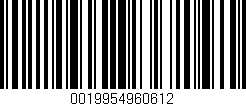 Código de barras (EAN, GTIN, SKU, ISBN): '0019954960612'