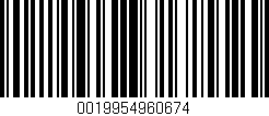 Código de barras (EAN, GTIN, SKU, ISBN): '0019954960674'