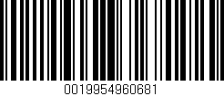 Código de barras (EAN, GTIN, SKU, ISBN): '0019954960681'