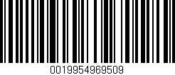 Código de barras (EAN, GTIN, SKU, ISBN): '0019954969509'