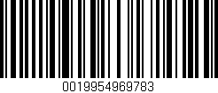 Código de barras (EAN, GTIN, SKU, ISBN): '0019954969783'