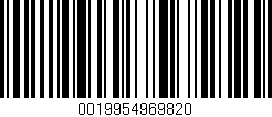 Código de barras (EAN, GTIN, SKU, ISBN): '0019954969820'