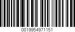 Código de barras (EAN, GTIN, SKU, ISBN): '0019954971151'