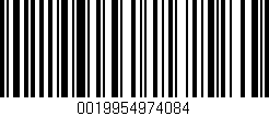Código de barras (EAN, GTIN, SKU, ISBN): '0019954974084'