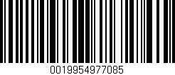 Código de barras (EAN, GTIN, SKU, ISBN): '0019954977085'