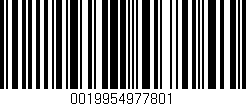 Código de barras (EAN, GTIN, SKU, ISBN): '0019954977801'