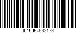Código de barras (EAN, GTIN, SKU, ISBN): '0019954983178'