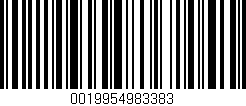 Código de barras (EAN, GTIN, SKU, ISBN): '0019954983383'