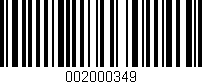 Código de barras (EAN, GTIN, SKU, ISBN): '002000349'