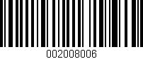 Código de barras (EAN, GTIN, SKU, ISBN): '002008006'
