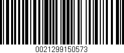 Código de barras (EAN, GTIN, SKU, ISBN): '0021299150573'