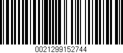 Código de barras (EAN, GTIN, SKU, ISBN): '0021299152744'