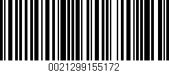 Código de barras (EAN, GTIN, SKU, ISBN): '0021299155172'