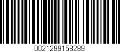 Código de barras (EAN, GTIN, SKU, ISBN): '0021299158289'