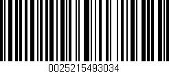 Código de barras (EAN, GTIN, SKU, ISBN): '0025215493034'